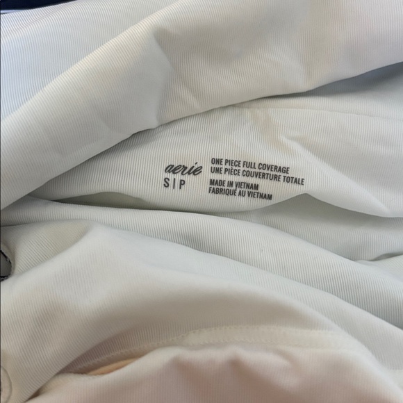 Aerie Striped Side Lace Up Full Coverage One Piece Swimsuit - Picture 7 of 8